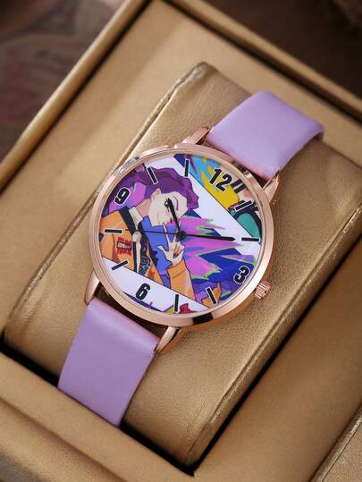 Este reloj está cuidadosamente elaborado, capturando la vibrante escena de anime en la esfera, combinado con una correa de cuero minimalista. No solo muestra un estilo personalizado y único, sino que también garantiza una experiencia de uso cómoda, convirtiéndolo en una declaración de moda singular en la muñeca.