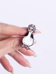 一套可爱宠物表情印章，治愈系可爱宠物动物趣味鸭子胸针徽章饰品礼物送给朋友 - 彩色 - 查看 8