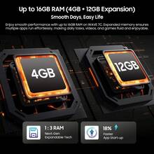 Blackview WAVE 7C 无锁智能手机，Android 16 系统，5000mAh 电池，13MP+32MP 侧边快捷键，八核处理器（4+8 核扩展），GB+64GB/128GB/1TB SD 存储，6.56 英寸高清+显示屏，3 个卡槽，4G 双卡双待手机（不含适配器） - 橘色 - 查看 10