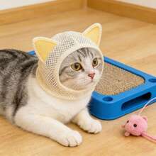 Verstellbarer Katzenkegel-Kragen mit Kordelzug, Outdoor-Katzen-Laufmaske zum Verhindern von Lecken - Verschiedenfarbig - Übersicht 4