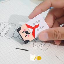 1个光头造型橡皮擦，这套造型独特的卡通趣味橡皮擦能为您的文具收藏增添乐趣。这些可爱的橡皮擦不仅是实用的书写工具，还能轻松开启话题。款式随机，非常适合开学季。文具，完美的学生奖励和百宝箱填充奖品，趣味橡皮擦，教室，可爱文具 - 駝色 - 查看 11