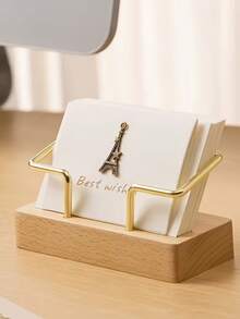 1 hộp đựng danh thiếp bằng gỗ sáng tạo, giá trưng bày danh thiếp văn phòng, hộp đựng danh thiếp - A - Xem 8