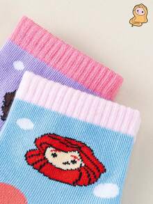 Disney 公主风儿童袜，透气吸汗，整体风格甜美可爱。时尚学生袜，适合作为派对礼物和节日礼物。 - 彩色 - 查看 7