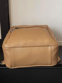 1pc Fashion Casual Large Capacity Multi-Pocket PU Leather Backpack, Adjustable Shoulder Strap, Campus Style Student Backpack - Multiple Colors - View 9