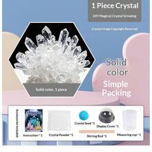 Kit de experimento científico de crecimiento de cristales DIY para estudiantes, interacción familiar divertida, experimento químico, principio de crecimiento de cristales - Multicolor - Ver 13