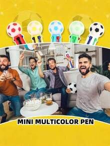 Bộ 10 bút bi mini chủ đề bóng đá nhiều màu sắc, 4 trong 1, thích hợp cho người đam mê thể thao, quà tặng sáng tạo, nhiều lựa chọn màu mực, tuyệt vời cho trang trí tiệc mừng em bé, quà tặng sinh nhật, quà bất ngờ, phần thưởng trong lớp học cho trẻ em, quà tặng văn phòng phẩm (Phiên bản màu trơn) - Nhiều màu - Xem 6