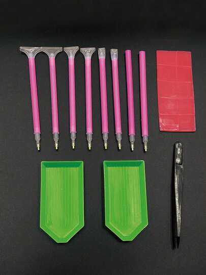 21 cọ vẽ tranh đính đá, dụng cụ vẽ tranh đính đá bằng nhựa, bút thêu đính đá, bút nhọn chuyên dụng cho tranh đính đá thủ công, phụ kiện DIY.