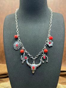 2026新款复古西部牛仔/仿珍珠CCB串珠个性化西部牛仔项链，三层设计，可自由搭配，适合日常佩戴或作为礼物，节日项链 | 波西米亚风格 | 手工制作，波西米亚风格首饰。这是重要节日礼物的完美之选。佩戴后，您一定会收到赞美。请立即将其添加到您的首饰收藏中！如果您满意，请留下五星好评并分享您的美照。 - 西部牛仔風格 - 查看 7