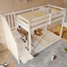 Kids Bed Frames, Headboards & Footboards - White + Wood + 90cm*200cm-1 - View 7
