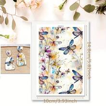 Cute Flower Dragonfly Bird Clay Transfer Paper Making Soft Ceramic Earrings Polymer Clay Water Transfer Paper For Jewelry DIY Craft Supplies - 1Pc - View 19