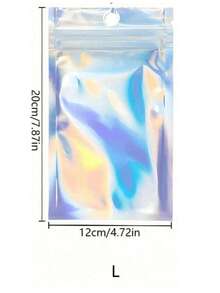 Bộ 30/10/1 túi OPP tự dán, túi zip hologram, bao bì tái sử dụng, túi đựng trang sức bán lẻ, túi quà tặng, quà Giáng sinh - Nhiều màu - Xem 15