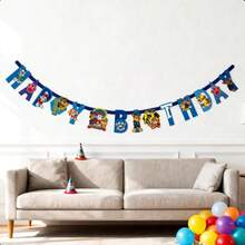 Paw Patrol 1面汪汪队立大功生日派对拉旗，粉色、红色和蓝色可选，适合生日派对和主题派对。 - 汪汪隊生日拉旗 - 查看 8