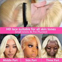 200% High Density Body Wave Wig - 34 Inch Virgin Human Blended Hair, 13x6 13x4 5x5 HD Transparent Lace Front, Pre-Plucked Glueless Wig With Baby Hair For Women, Natural Black & Voluminous Curls - 613 - View 7