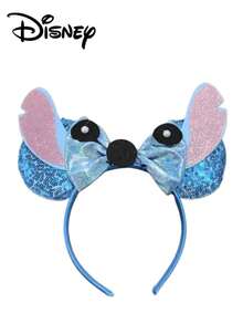 Disney 1件迪士尼系列服装头饰，角色扮演服装，卡通史迪奇和米奇耳朵发箍，节日派对独特设计发箍，女士发饰 - 彩色 - 查看 10