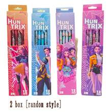 一盒24支装K-POP魔法师主题铅笔，24支学生铅笔，素描铅笔，学校纪念品和校园礼物 - 多色 - 查看 15