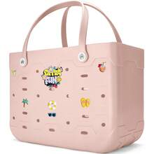This Extra-Large Capacity EVA Women's Fashion Beach Bag Is A Multi-Functional, Lightweight, And Durable EVA Tote Bag Available In Multiple Colors And Sizes. It's A Casual Shopping Bag, EVA Tote Bag, EVA Shoulder/Handbag Tote Beach Bag, Suitable For Shopping, Travel, Beach, Pool, Camping, And Vacations. - Multicolor - View 11