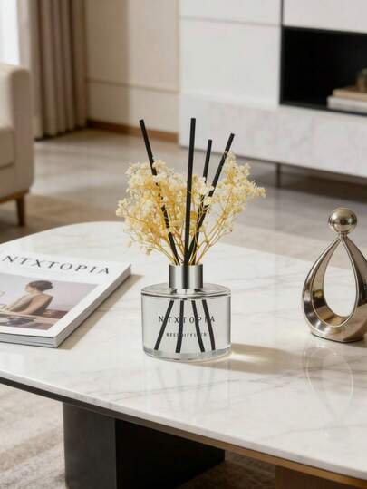 1 pieza Arte y Fragancia Floral, Capturando los Momentos talla grande Hermosos de Flores Frescas, Excelente Reproducción de la Estética del Arte Floral, Arte Floral Eterno, Difusor de Fragancia sin Llama para Uso Doméstico, Dormitorio, Aroma Duradero, Decoración Exquisita, Sirviendo como Difusor de Fragancia y Pieza de Arte