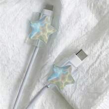 2件套星形数据线保护套装，包含绕线器、充电线夹、保护套、充电器保护套 - 多色 - 查看 17