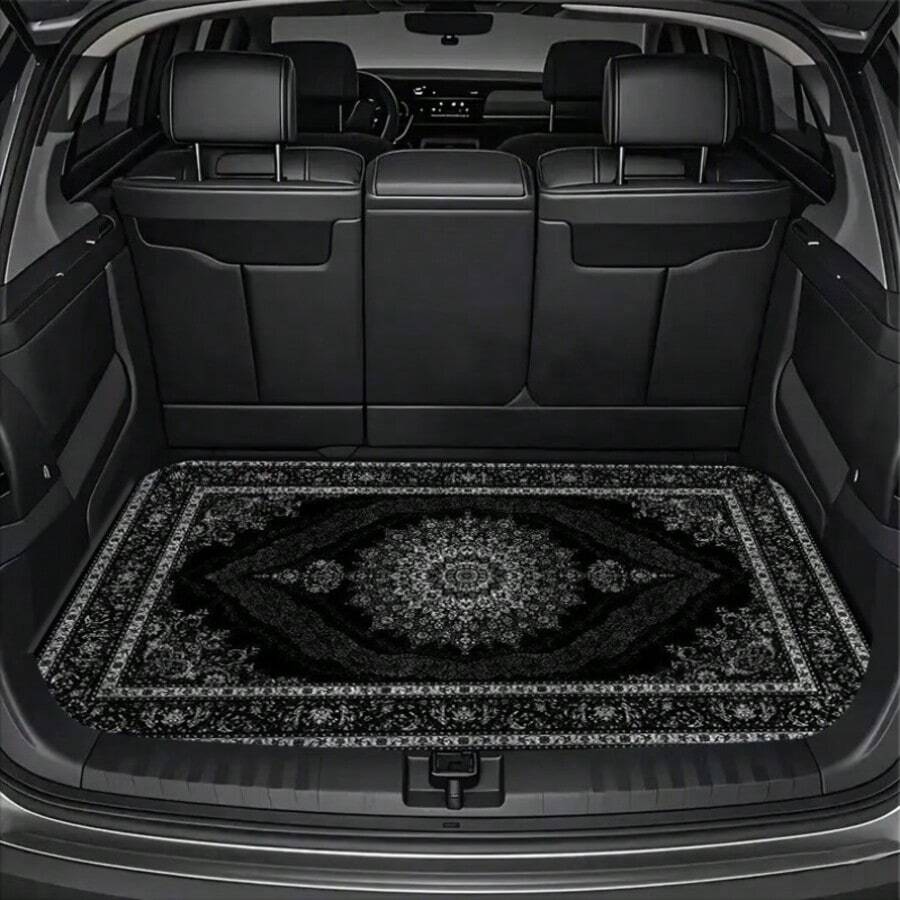 1pc Bohemian Pattern Car Trunk Mat, Keeps Your Car Interior Clean And Fashionable, Practical And Stylish Car Interior Protection, Adds Personalized To Your Beloved Car, Fits All Car Models Trunk Protection. - Trunk Mat - View 1