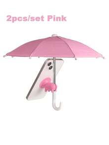 2件套手机遮阳伞，防紫外线手机遮阳伞 - 可调节可爱支架，带吸盘，户外防眩光手机遮阳罩，旅行必备 - 彩色 - 查看 2