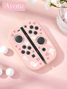 Ayotu Death & Heart & Ghost Themed Switch Protective Case, Suitable For New Switch 2 (2025)/Switch NS/Switch OLED, Can Be Installed On The Dock Without Removing The Protective Case, Universal Game Controller Protective Cover, Comes With 2 Joystick Caps, Switch Gaming Accessories, Anti-Fall And Anti-Scratch, Spring Romance/Back To School Gift/Valentine's Day Gift - Xem 10