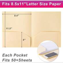 7-Pack Heavy Duty Plastic Folders With Pockets, Letter Size 2-Pocket File Organizers With Business Card Slot, Durable Schoolwork And Office Supplies, Assorted Sweet Colors - Sweet Colors - View 3