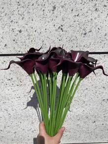 13.4" Artificial White Silk Calla Lily Flowers, Suitable For Mother's Day, Easter, Home, Kitchen, And Weddings - White - View 10