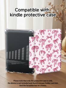 Ayotu 1pc Pink Striped Bow Tie Tablet Case & Kindle E-Book Case Compatible With 10th Generation, 11/Air 4th/Air 7th/9.7 Inches, Compatible With Samsung Galaxy Tab A9 Plus, Kindle (11th Generation-2024 Release)(6 Inch), Kindle Paperwhite 12th Gen 2024, Great Holiday Gift, Stylish And Simple Pattern. - Multicolor - View 10
