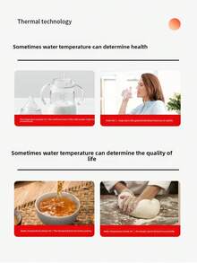 1pc Large Capacity Bottle, Gold-Plated Style Teapot/Coffee Pot, Hot Water Bag, Press Button Glass Inner Vacuum Flask - Gold-plated - View 2