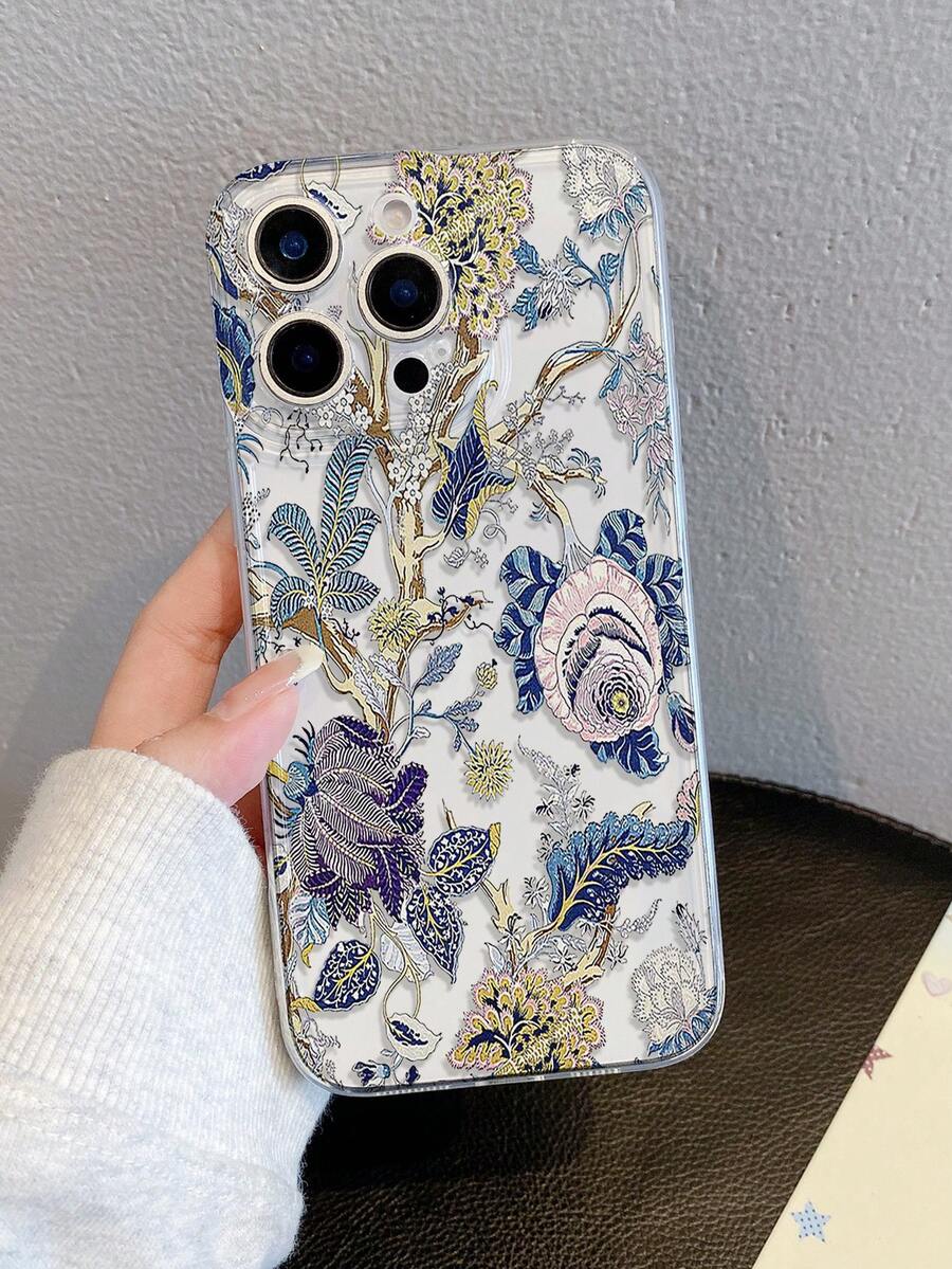 彩色复古树叶图案彩绘防震透明TPU手机壳，简约奢华，高端商务，防污耐用，适用于 17/17 Air/17 Pro/17 Pro Max、16/16 Plus/16 Pro/16 Pro Max、15/15 Plus/15 Pro/15 Pro Max、Galaxy S25 Ultra、S24 Ultra、S22、S21 Ultra、S21 FE 5G、S23、S23+、S23 Ultra、S24系列。它能保护镜头，也可作为保护壳使用，是新年、圣诞节、万圣节或情人节的绝佳礼物。国际版，非国内版。