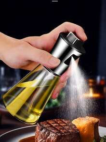 Stainless Steel Mist Sprayer Bottle, Glass Oil Sprayer For Kitchen, Cooking, BBQ Oil Control - View 2
