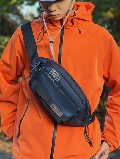 [Functional Style Tactical Chest Bag] 2026 New Men's Crossbody Bag, Waterproof Nylon Sports Waist Bag, Outdoor Cycling Motorcycle Bag, Multifunctional Shoulder Bag, Workwear Chest Bag For Women, Unisex Small Bag, Campus Style Student Bag