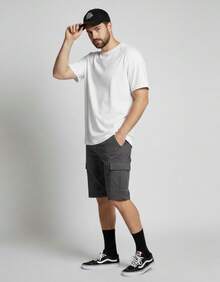 Kit 03 Men's Oversized T-Shirt High Neck Malhão Premium Fabric - Đen Trắng Xanh - Xem 3