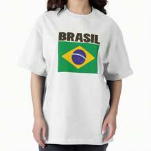 Brasil Flag   T-Shirt - 白色 - 查看 1