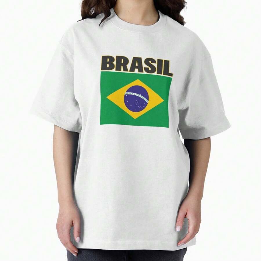 Brasil Flag   T-Shirt - 白色 - 查看 1