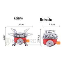 Mini Estufa De Camping Plegable Portátil De Acero Inoxidable - Rojo - Ver 4