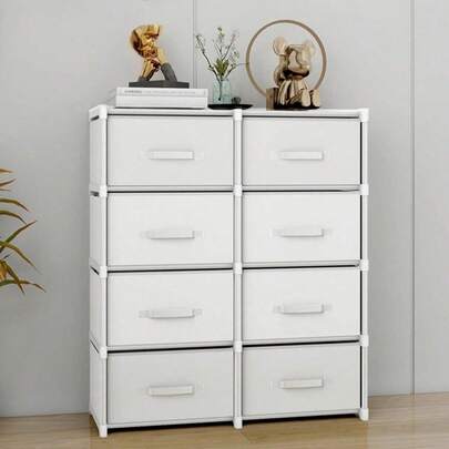 خزانة ملابس محمولة، تخزين الخزانة، ديكور منزلي للخريف. متعددة الوظائف، متوفرة بحجم متوسط، خزانة تخزين مكعبة مع أدراج، خزانة مقاومة للغبار، رفوف، رف أحذية، رفوف تخزين قائمة بذاتها، رف كتب