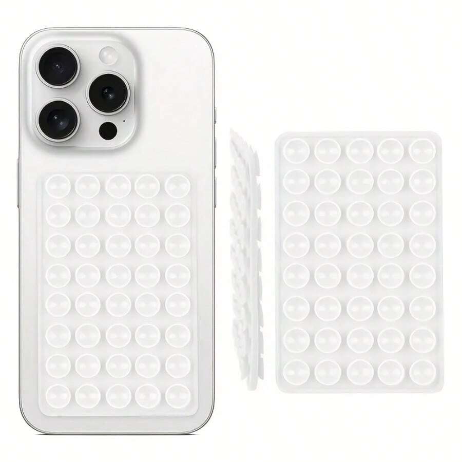 Double-Sided Silicone Suction Cup Phone Case Stand - Anti-Slip, Hands-Free Accessory, Compatible With Multiple Phone Case Models - Perfect For Selfies And Video Shooting - An Excellent Gift. - 1 chiếc màu trắng - Xem 1