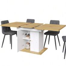 Dining Table & Chair Sets - White + MDF+Metal - View 5