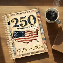 250th Anniversary Of The United States Notebook | A5 Striped Paper, Patriotic Gift, Suitable For Daily, School And Office Use, Fashionable Planner, Patriotic Interest - Notebook - View 4