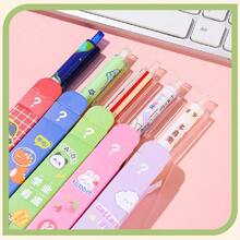 2pcs/Set, Creative Cartoon Push-Button Ballpoint Pen Blind Box, High-Quality Student Small Gift, 0.5mm Smooth Writing Black Ink, Suitable For Birthday Surprise, Sharing With Friends, Student Rewards, Back To School Gifts And Daily Collection (Random Style) - Anime Style - View 6
