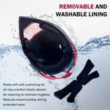 Red Cocker Wind Goggles Helmet, Large - Size Brim And Other Designs, Suitable For Off - Road Riding Scenes. You Can Freely Choose The Size Of The Wind Goggles. It Has Adjustable Vents At The Front Mouth, Top Of The Head And Other Areas To Facilitate Air Circulation, Keeping Your Head Dry During Long - Term Rides. With A Multi - Stage Buckle Design, It Can Be Operated With One Hand For Easier Wearing And Removal. The Internal Mesh Cotton Lining Features A Coating That Is Friendly To The Environment. - A - View 6