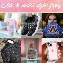 40 Color 3mm Jelly Resin Rhinestones For Bedazzling Crafting Flatback Stones Bedazzler Kit Colorful Gems Diamonds Charms For Nails Eyes Face Makeup Tumblers Bottles DIY Crafts Shoes Phones - Nhiều màu: Mũi khoan nhựa 28 ô 3MM - Xem 7