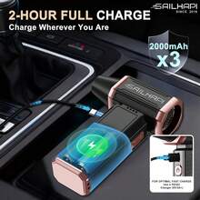 Electric Air Duster, 300000RPM High-Speed Cordless Blower For Barber With Variable Speed & Brushless Motor, Portable Mini Blower For Keyboard, PC, Computer, Replaces Canned Air, Gifts For Men - Black - View 8