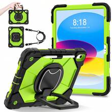 1pc 3-In-1 Anti-Drop Design, Adjustable Shoulder Strap, PC+Silicone Material, 360° Rotatable Handgrip Stand, Sturdy Protective Case Suitable Compatible With Ipad 11th (A16) 2025, 10th 2022, Galaxy Tab A11+ 2025/A9 Plus, Fashionable And Ideal For Gifts And Awards. - Multicolor - View 70