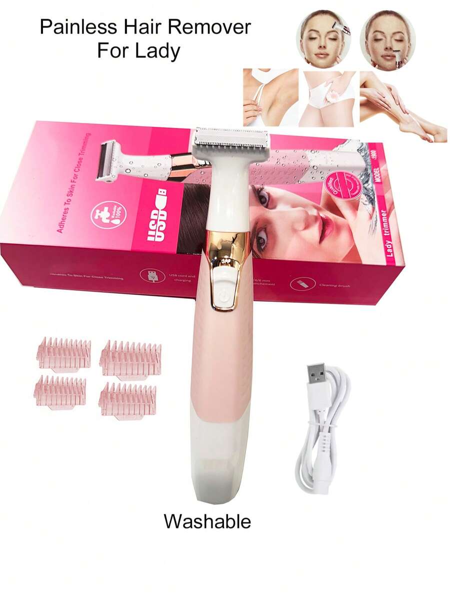 1900 Electric Hair Removal Device Painless For Lady, Body Hair Remover, Face Clean Hair Remove, Bikini Line Privated Place Hair Remove, Washable Shaver, Women Smooth Skin Machine, Electric Eyebrow Hair Trimmer, Fast Clean On Upper Lip Hair, Underarm Hair Remove - View 1