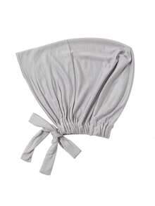 1pc Women's Solid Color Rhinestone Headband, Muslim Headscarf With Modacrylic Lining, Instant Hijab - Solid Color - View 22