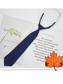 1 Set Black & Red Striped Necktie Combo, Versatile Fashion - Multicolor - View 2