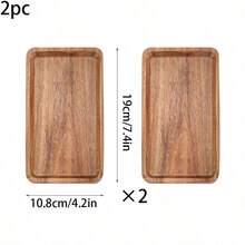 2pcs Rosewood Serving Tray, Bamboo & Wood Platter, Cold Cut Cheese Board, Appetizer Plate For Meat, Cheese, Bread, Fruit, Vegetables, Home Use (Rosewood) - Acacia Wood Pallet - View 17