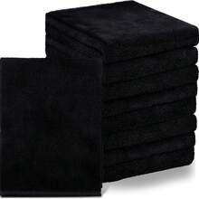 8 Pack Premium Washcloths Set - Quick Drying- Soft Microfiber Coral Velvet Highly Absorbent Wash Clothes - Multipurpose Use As Bath, Spa, Facial, Fingertip Towel - Multicolor - View 7